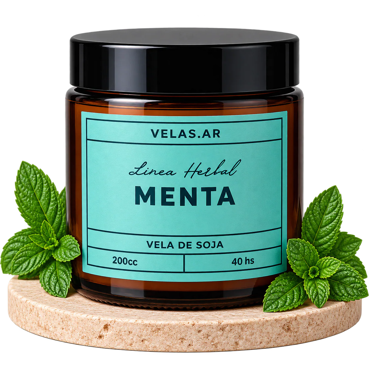 Vela de soja Menta