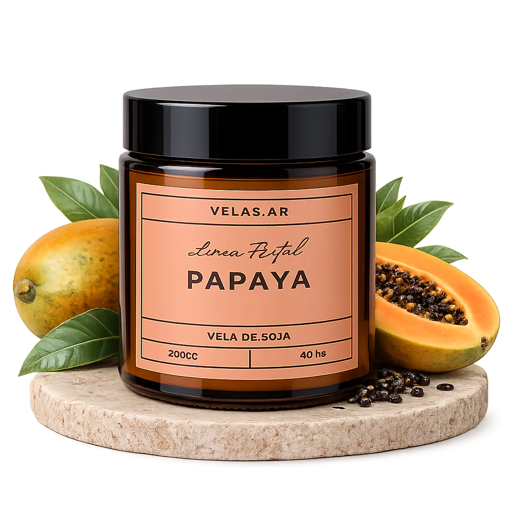 Vela de soja Papaya