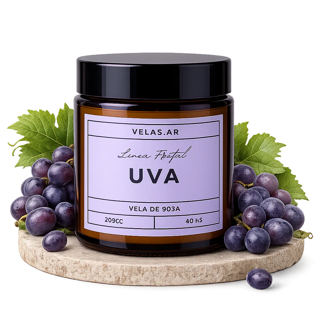 Vela de soja Uva